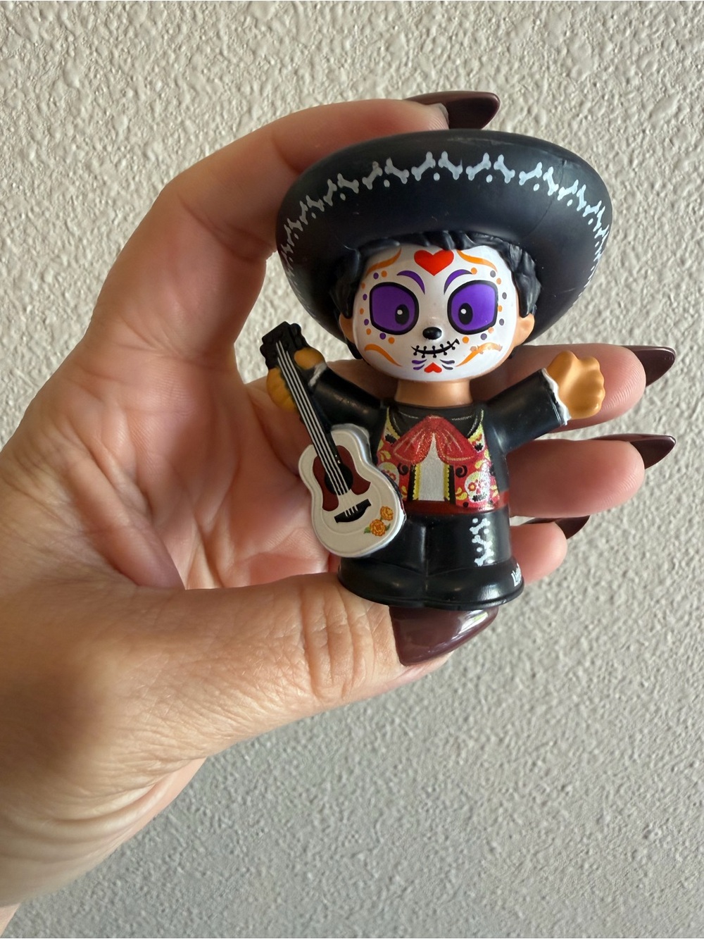 Kids Day of the Dead Musician Figurine - Black
